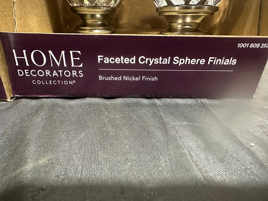 LOT OF 2 (4 PIECES) HOME DECORATORS COLLECTION CRYSTAL BN SET OF FINIALS - Second Life - Equipment - collection_name