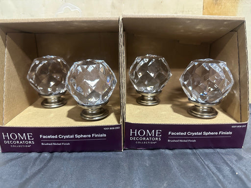 LOT OF 2 (4 PIECES) HOME DECORATORS COLLECTION CRYSTAL BN SET OF FINIALS - Second Life - Equipment - collection_name