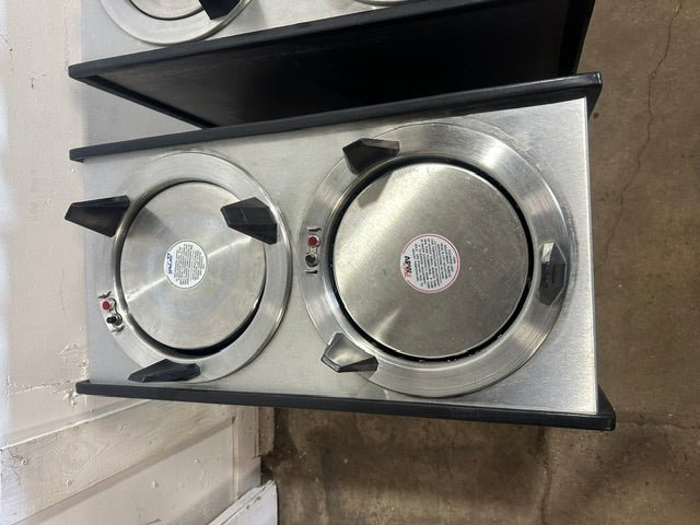 LOT OF 2* APW WYOTT" HEATED 10" D DUAL PLATE WARMER HOLDER CART ON CASTER - Second Life-Equipment-collection_name