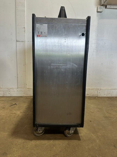 LOT OF 2* APW WYOTT" HEATED 10" D DUAL PLATE WARMER HOLDER CART ON CASTER - Second Life-Equipment-collection_name