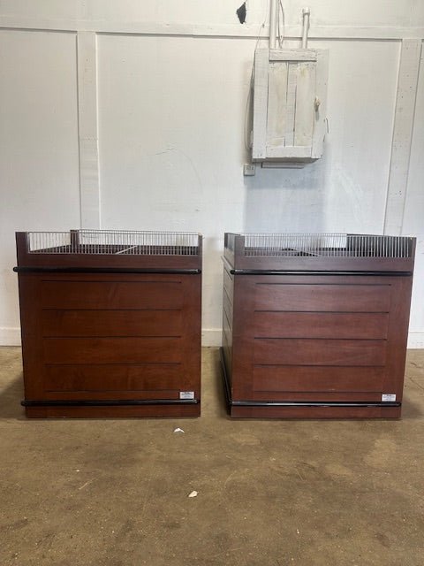 ***LOT OF 2*** CMS WOODEN PRODUCE BAKERY DRY FOOD DISPLAY UNIT ON CASTER - Second Life - Equipment - collection_name