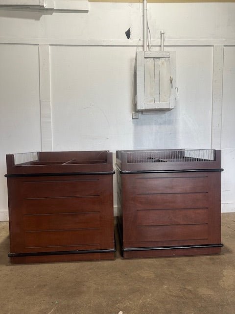 ***LOT OF 2*** CMS WOODEN PRODUCE BAKERY DRY FOOD DISPLAY UNIT ON CASTER - Second Life - Equipment - collection_name