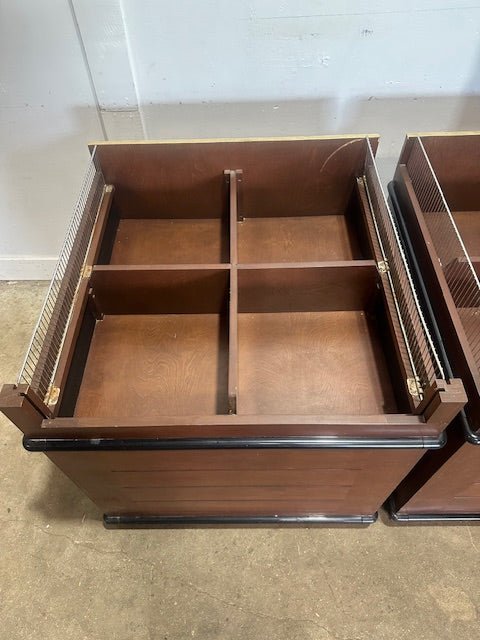 ***LOT OF 2*** CMS WOODEN PRODUCE BAKERY DRY FOOD DISPLAY UNIT ON CASTER - Second Life - Equipment - collection_name