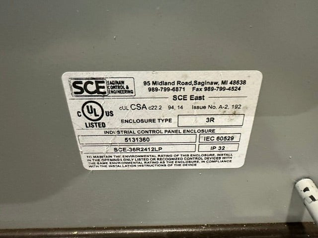 "LOT OF 2" CS ERICKSON TYPE 3R INDUSTRIAL CONTROL PANEL ENCLOSURE 36"Hx24"Wx13"D - Second Life-Equipment-#collection_name#