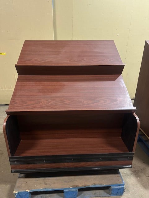 LOT OF 2 CUSTOM BUILT WOODEN 3 SHELF RETAIL/BAKERY MERCHANDISERS - Second Life - Equipment - collection_name