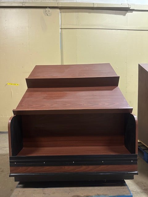 LOT OF 2 CUSTOM BUILT WOODEN 3 SHELF RETAIL/BAKERY MERCHANDISERS - Second Life - Equipment - collection_name