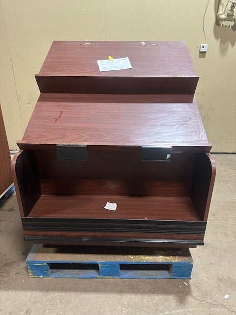 LOT OF 2 CUSTOM BUILT WOODEN 3 SHELF RETAIL/BAKERY MERCHANDISERS - Second Life - Equipment - collection_name
