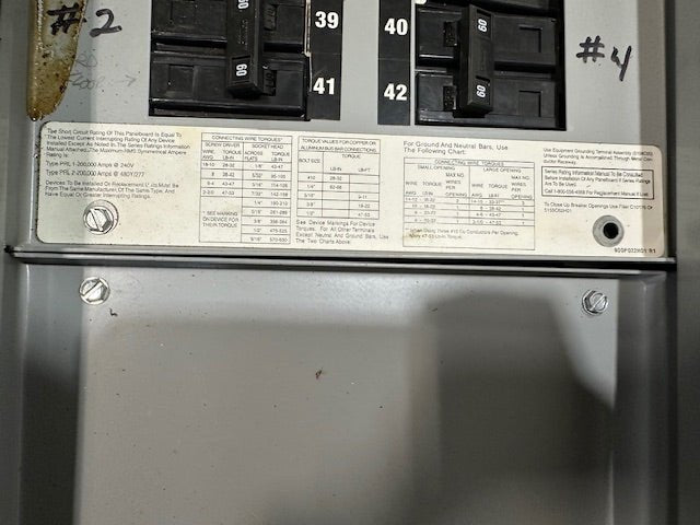 LOT OF 2 CUTLER HAMMER WESTINGHOUSE POW - R - LINE C PRL1 PANELBOARD - Second Life - Equipment - collection_name