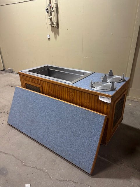 ****LOT OF 2*** HD COMMERCIAL (NSF) HOT & COLD BUFFET TABLES w/WOODEN TABLE TOPS - Bargains R Ours - #collection_name#