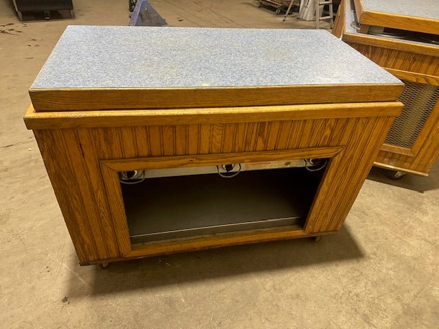 ****LOT OF 2*** HD COMMERCIAL (NSF) HOT & COLD BUFFET TABLES w/WOODEN TABLE TOPS - Bargains R Ours - #collection_name#