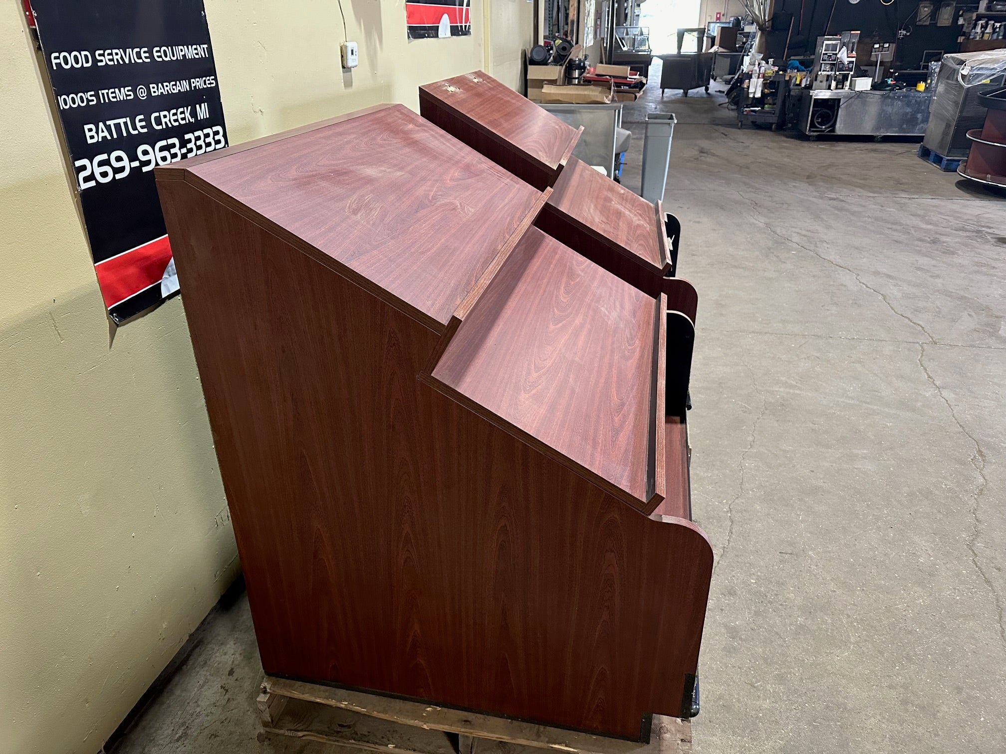 LOT OF 2 HIGH END MAHOGANY WOODEN 2 STEPS PRODUCE DISPLAY — Second Life ...