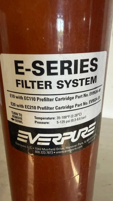 LOT OF 2, PENTAIR/EVERPURE, E-SERIES FILTER HOUSINGS FOR Water Filter System - Second Life-Equipment-collection_name