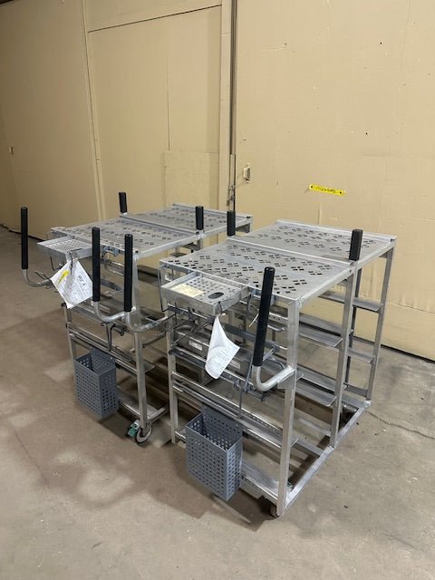 **LOT OF 2** WIN HOLT HEAVY DUTY COMMERCIAL ONLINE ORDER PICKING WORK STATION CART ON CASTERS - Bargains R Ours - #collection_name#