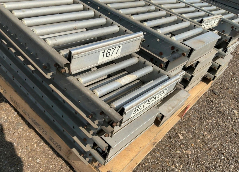 LOT OF (20) Unex Span Track Carton Flow Rollers, 9-1/2" WIDE x 51-1/2" LONG - Second Life-Equipment-collection_name