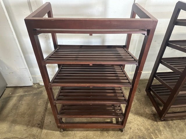 **LOT OF 2**H.D COMMERCIAL52.5"H x 31"W x 19.5"D WOODEN 5 TIERS DISPLAY STAND - Second Life - Equipment - collection_name
