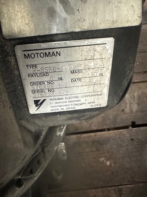 ***LOT OF 2***"YASKAWA MOTOMAN"SSF 2000 YR - SSF6 - A00 H.D INDUSTRIAL ROBOTIC ARM (MASS 130KG) - Second Life - Equipment - collection_name