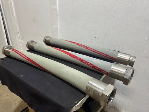 LOT OF 3 CLEVELAND 120" FOOD GRADE HOSE W/ STAINLESS STEEL CONNECTORS - Second Life - Equipment - collection_name