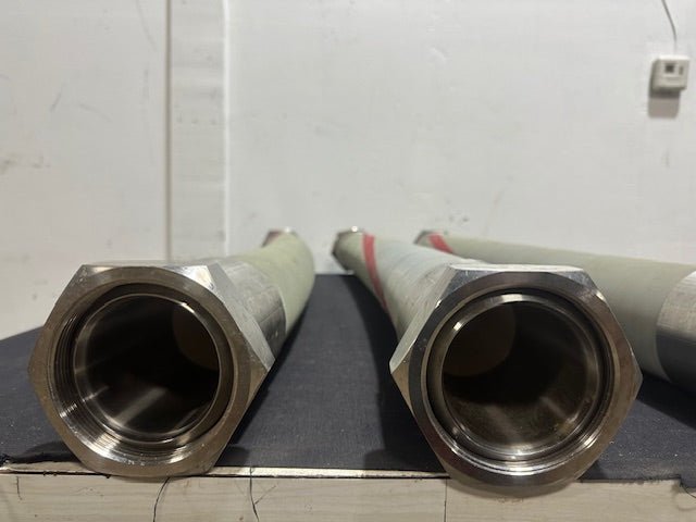 LOT OF 3 CLEVELAND 120" FOOD GRADE HOSE W/ STAINLESS STEEL CONNECTORS - Second Life - Equipment - collection_name
