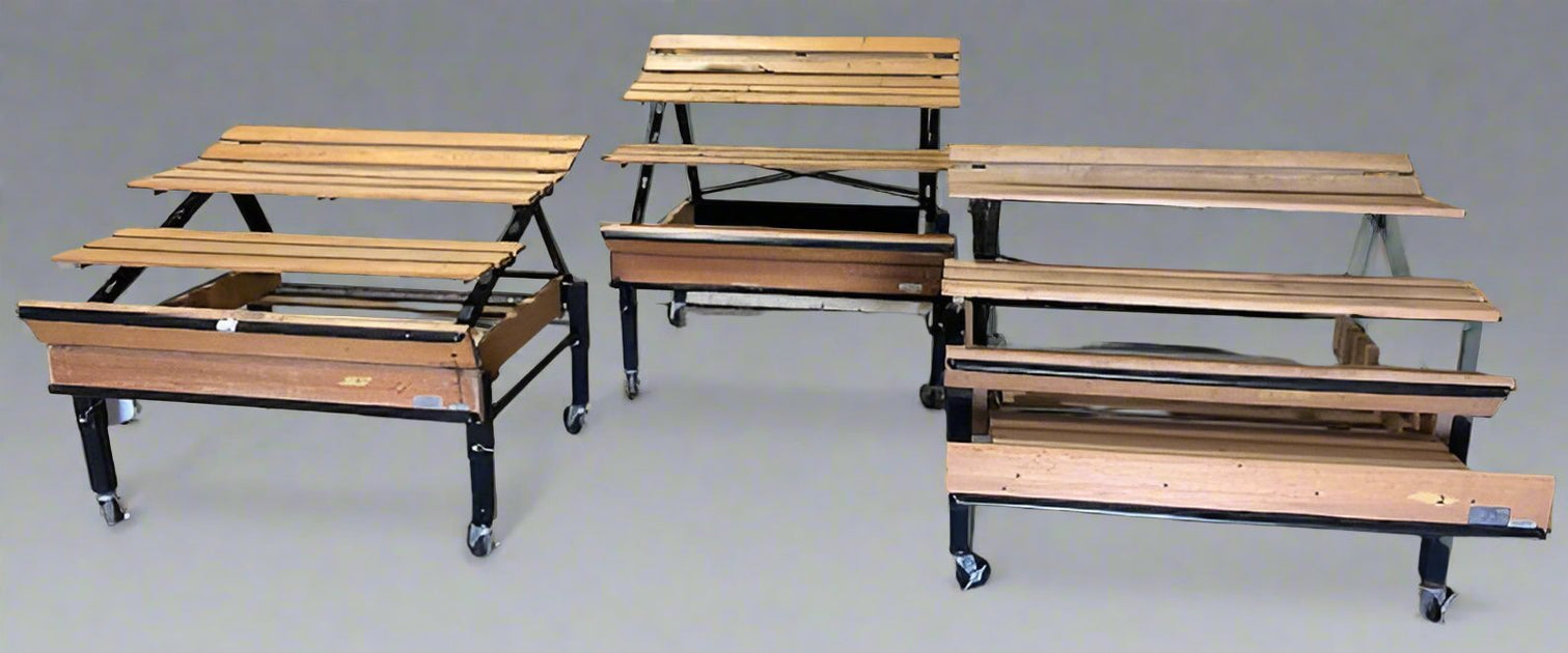 *LOT OF 3* CMS COMMERCIAL WOODEN BAKERY/PRODUCE MERCHANDISING DISPLAY ...