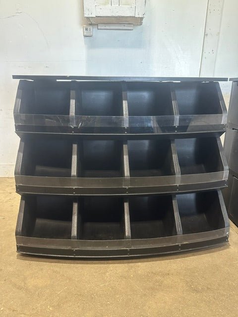 **LOT OF 3** HIGH END WOOD FINISHED 12 BINS DRY FOOD DISPLAY MERCHANDISER - Second Life - Equipment - collection_name