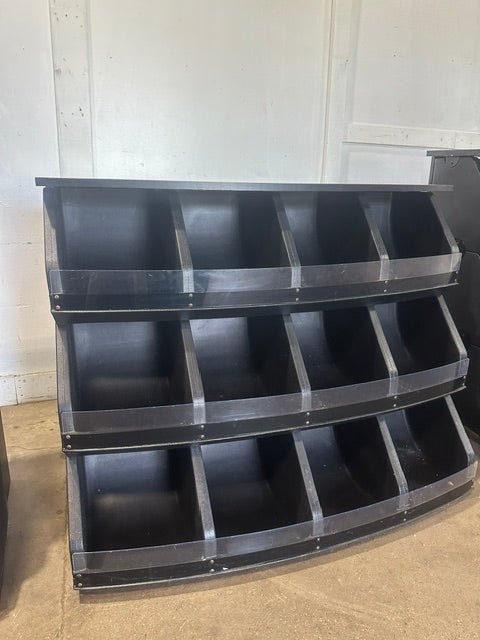 **LOT OF 3** HIGH END WOOD FINISHED 12 BINS DRY FOOD DISPLAY MERCHANDISER - Second Life - Equipment - collection_name