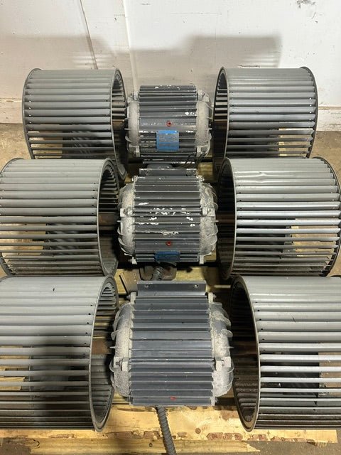 LOT OF 3***DUAL SQUIRREL CAGE FAN/AIR BLOWERS W/ 5.94HP GOULD MOTOR 3PH,230/460V - Second Life-Equipment-collection_name