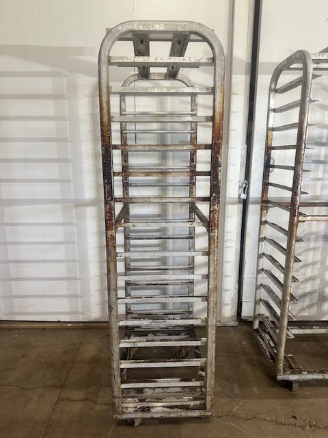 LOT OF 4 COMMERCIAL CERAMICS WHEEL BAKING SHEETS PAN RACK 4" SPACE,15 TIER RACKS - Second Life - Equipment - collection_name