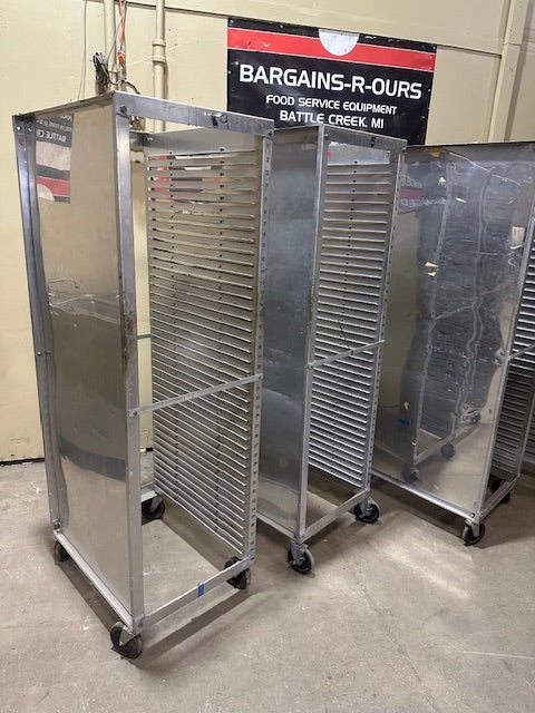 ***LOT OF 4*** SECO PRODUCTS ALUMINUM BAKERY RACKS ON CASTERS - Bargains R Ours - #collection_name#