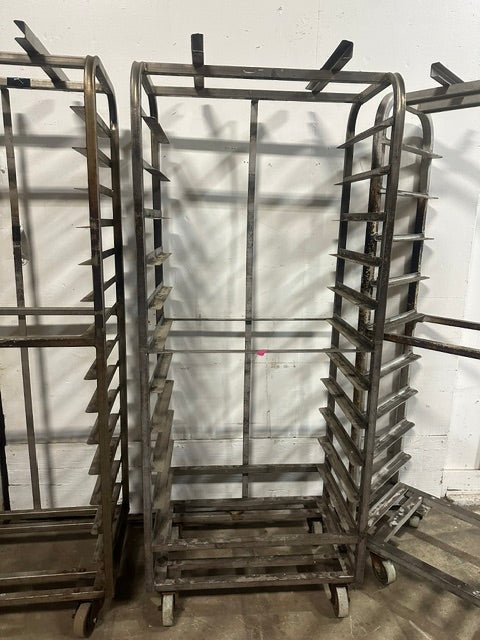 LOT OF 4**H.D OVEN BAKING SHEETS PAN RACKS , CERAMIC WHEEL, 20, 15, 12, 10 TIERS - Second Life - Equipment - collection_name