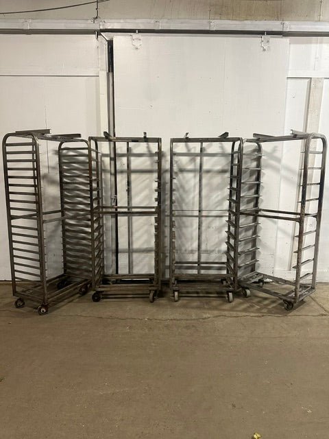 LOT OF 4**H.D OVEN BAKING SHEETS PAN RACKS , CERAMIC WHEEL, 20, 15, 12, 10 TIERS - Second Life - Equipment - collection_name