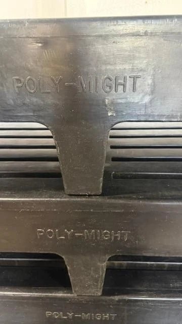 LOT OF 6 POLY MIGHT HEAVY DUTY 59"W x 22"D x 12"H COMMERCIAL DUNNAGE RACKS, 1750 LBS CAPACITY - Second Life - Equipment - collection_name