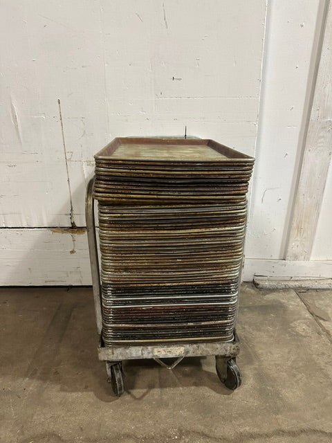 ***Lot of 60*** H.D COMMERCIAL FULL SIZE ALUMINIUM BAKING SHEET PAN WITH CART - Second Life-Equipment-#collection_name#