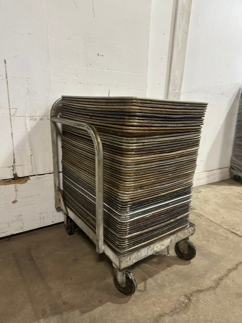 ***Lot of 60*** H.D COMMERCIAL FULL SIZE ALUMINIUM BAKING SHEET PAN WITH CART - Second Life-Equipment-#collection_name#