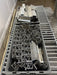 LOT OF 61*UNEX SPAN TRACK 9.5"x89"GRAVITY ROLLER FLOW RACK CONVEYOR W/63 ADAPTERS - Second Life - Equipment - collection_name