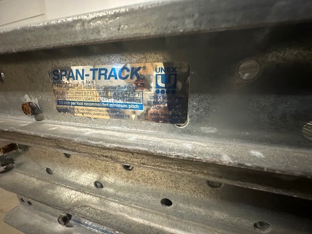 LOT OF 82*UNEX SPAN TRACK 9.5"x90"GRAVITY ROLLER FLOW RACK CONVEYOR W/68 CONNECTION ADAPTERS - Second Life - Equipment - collection_name