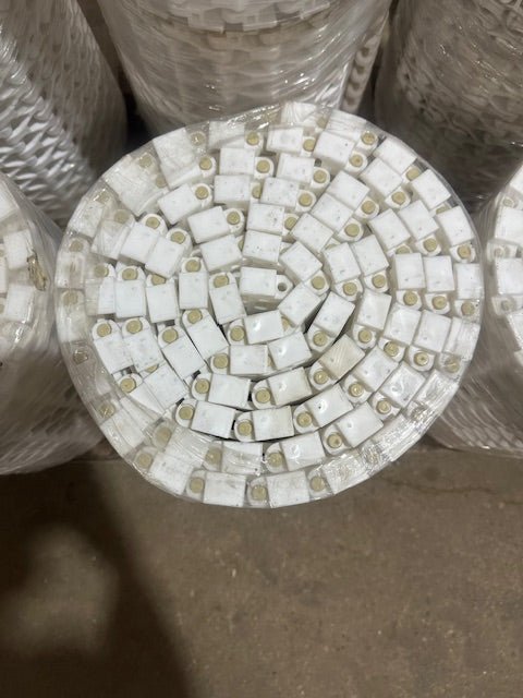 LOT OF 9* HABASIT M3843 TIGHT RADIUS FOOD GRADE CONVEYOR 11 3/4"W AND 80 - 121"L - Second Life - Equipment - collection_name