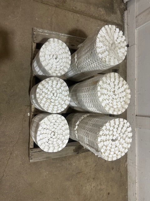 LOT OF 9* HABASIT M3843 TIGHT RADIUS FOOD GRADE CONVEYOR 11 3/4"W AND 80 - 121"L - Second Life - Equipment - collection_name
