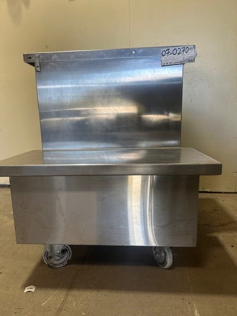 LOW TEMP STAINLESS STEEL 2 STEP WORK COUNTER STATION ON CASTERS - Bargains R Ours - #collection_name#