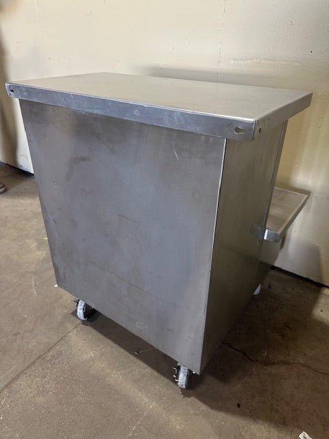 LOW TEMP STAINLESS STEEL 2 STEP WORK COUNTER STATION ON CASTERS - Bargains R Ours - #collection_name#