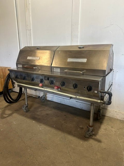 "MAGICATER" MOBILE COMMERCIAL N GAS OUTDOOR BBQ GRILL W/ 8 BURNERS - Second Life-Equipment-collection_name