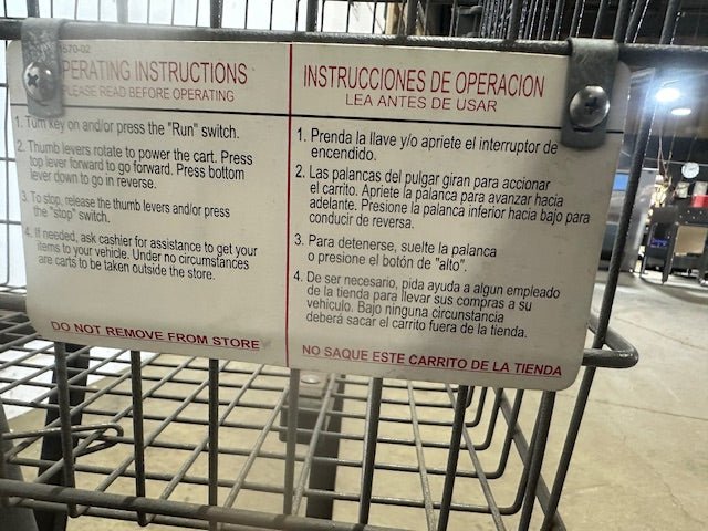 "MART CART MODEL 63"HANDICAP/SHOPPING CART RECHARABLE 550LB MAX w/**NEW BATTERY - Second Life - Equipment - collection_name