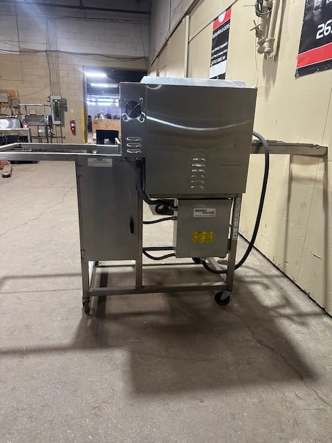 ***MECHANIC SPECIAL*** BELSHAW ADAMATIC ELECTRIC PH1 CONVEYOR DONUTS THERMOGLAZE GLAZING TABLE ON CASTERS - Bargains R Ours - #collection_name#