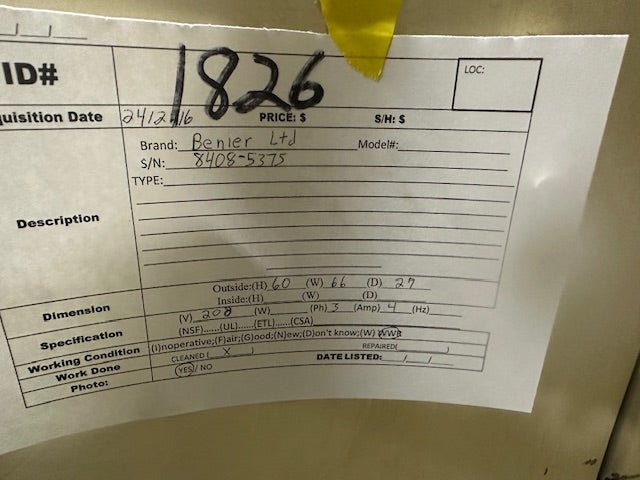 ***MECHANIC SPECIAL*** BENIER LTD FLOOR TYPE DOUGH SHEETER MODEL B077 - Bargains R Ours - #collection_name#