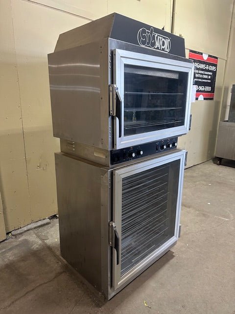 ***MECHANIC SPECIAL*** DUKE MANUFACTURING CO. ELECTRIC PH3 INTERIOR LIGHTED 2 IN 1 TOP OVEN AND BOTTOM HUMIDITY PROOFER STATION ON CASTERS - Bargains R Ours - #collection_name#