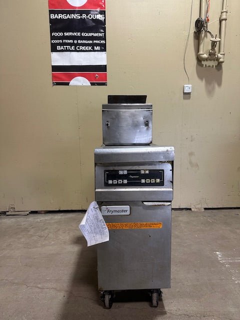 ***MECHANIC SPECIAL*** FRYMASTER HEAVY DUTY COMMERCIAL NATURAL GAS FRYER WITH DIGITAL READ OUT - UNCLEANED - Bargains R Ours - #collection_name#