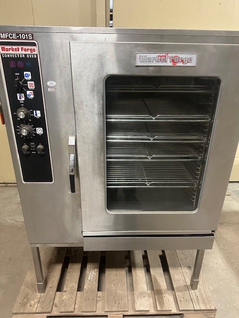 ***MECHANIC SPECIAL *** MARKET FORGE STAINLESS STEEL ELECTRIC GLASS DOOR STEAM/HOT AIR COMBINATION CONVECTION OVEN ON STAND 29 BRACKETS WITH 5 WIRED SHELF - Bargains R Ours - #collection_name#