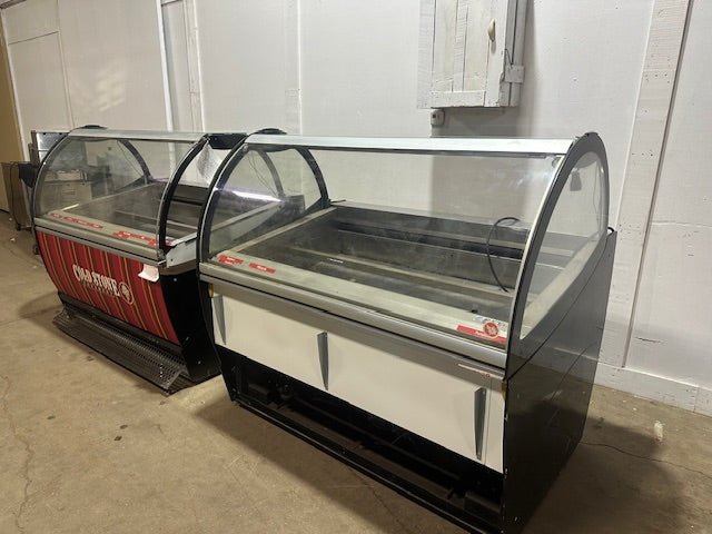 ***MECHANIC SPECIAL***ISA SELF CONTAINED REFRIGERATED FRONT CURVED GLASS GELATO ICE FREEZER DISPLAY CASE - Second Life - Equipment - #collection_name#