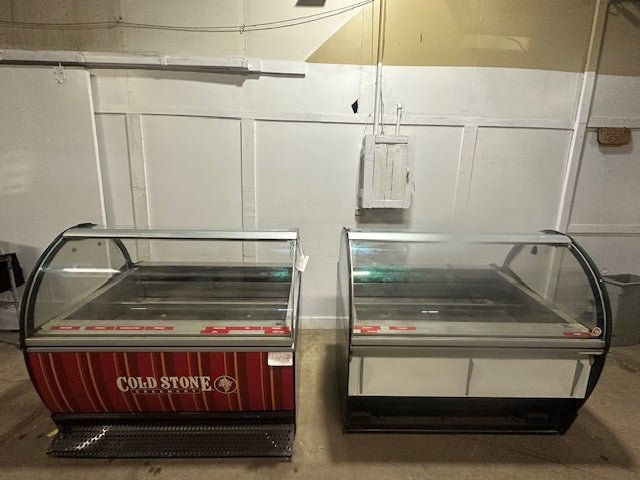***MECHANIC SPECIAL***ISA SELF CONTAINED REFRIGERATED FRONT CURVED GLASS GELATO ICE FREEZER DISPLAY CASE - Second Life - Equipment - #collection_name#