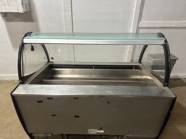***MECHANIC SPECIAL***ISA SELF CONTAINED REFRIGERATED FRONT CURVED GLASS GELATO ICE FREEZER DISPLAY CASE - Second Life - Equipment - #collection_name#