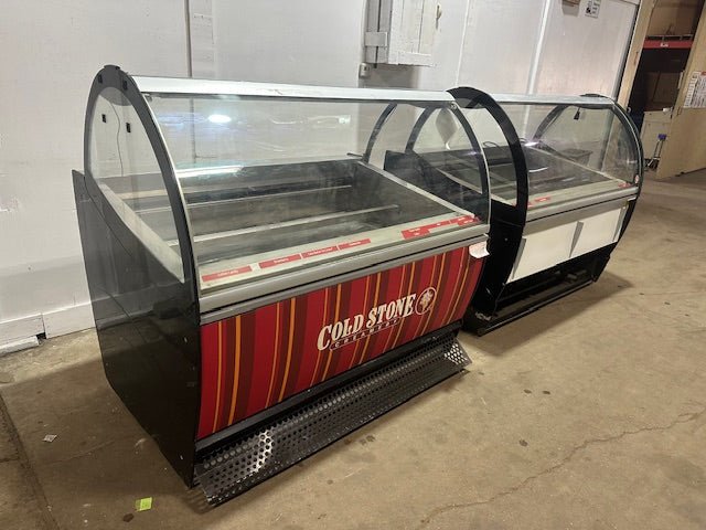 ***MECHANIC SPECIAL***ISA SELF CONTAINED REFRIGERATED FRONT CURVED GLASS GELATO ICE FREEZER DISPLAY CASE - Second Life - Equipment - #collection_name#